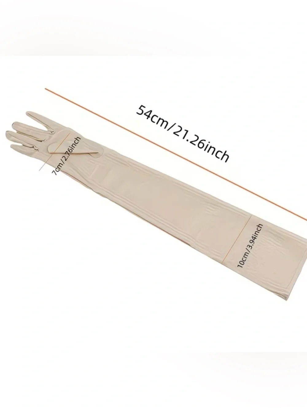 Elegant champagne colored long opera gloves, prom, wedding, balletcore NWOT